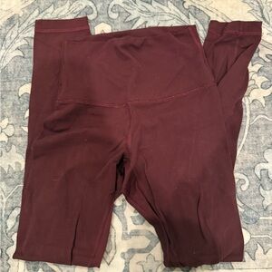 Burgundy High-Waisted Leggings lululemon size 2 align